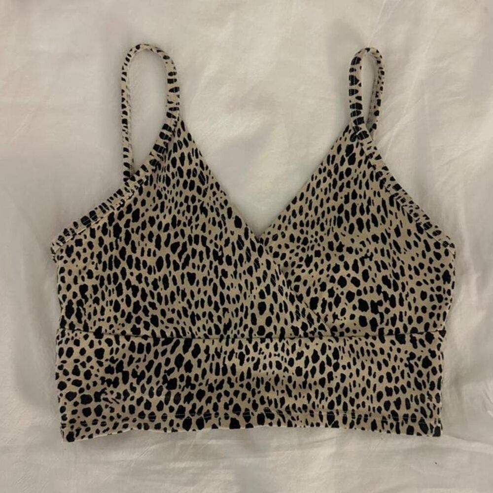Brandy-melville Women's Leopard Crop-top